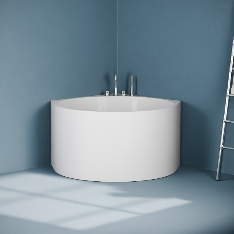 Baignoire îlot d'angle ronde, Ø98,7 ou Ø111 x 63 cm, Kios