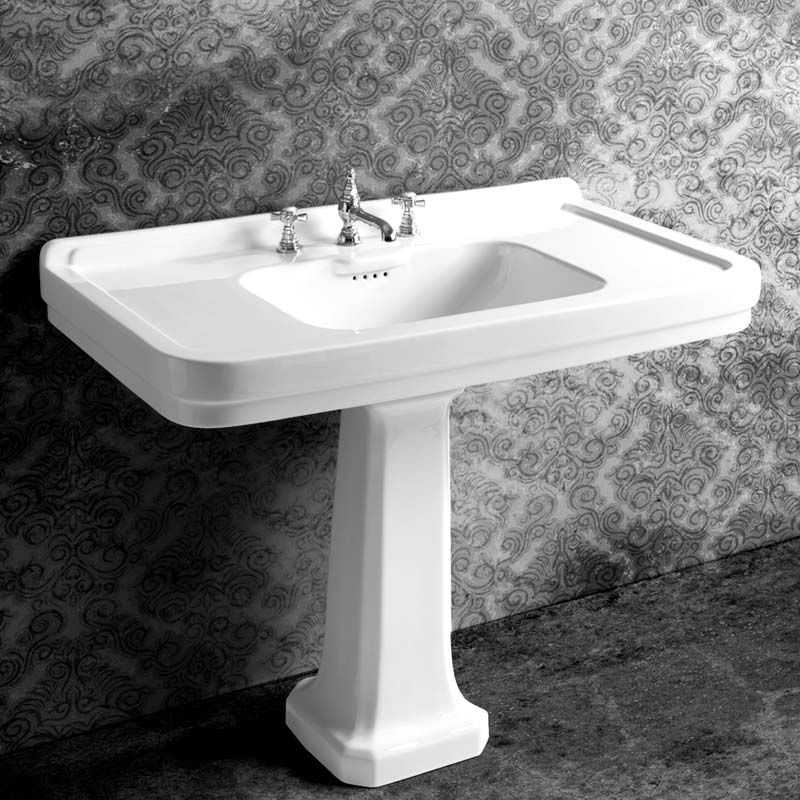 Lavabo colonne, 3 trous, 105 cm, Albano