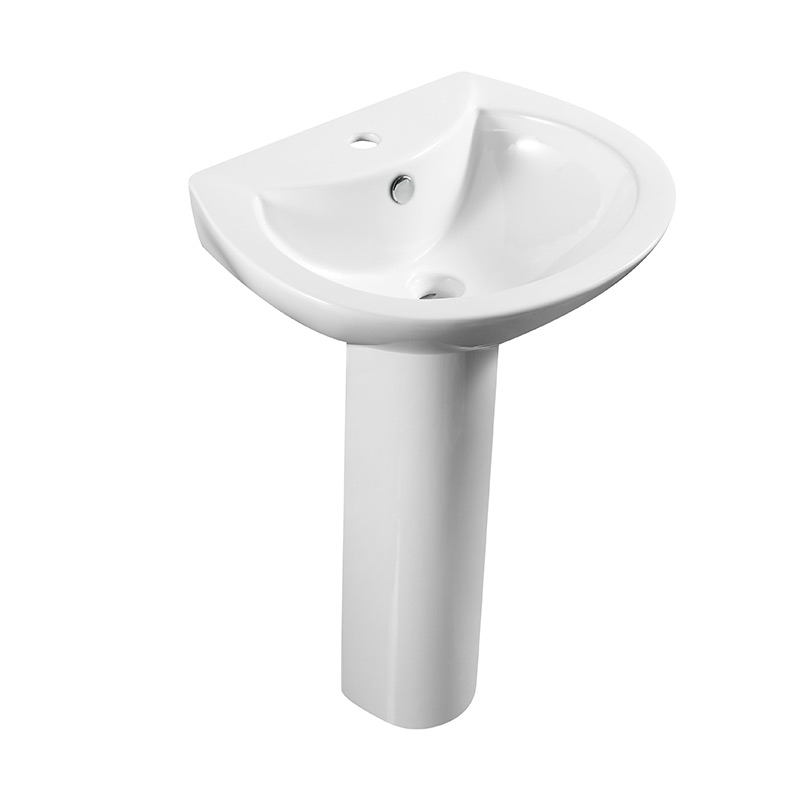 Lavabo colonne en céramique 56x48 cm, Pure rond