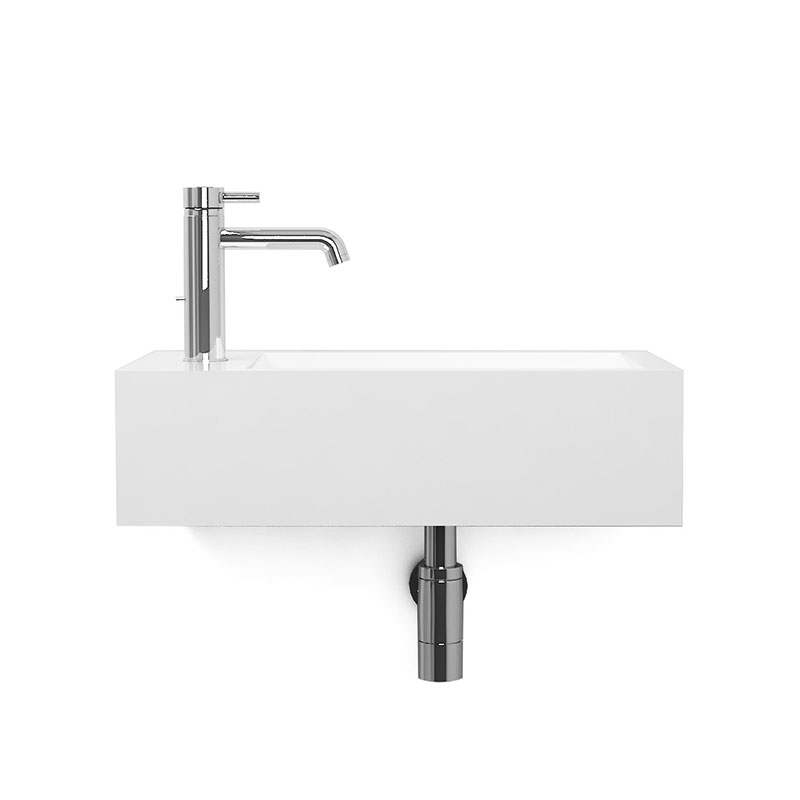 Lave mains suspendu 40x23 cm, gauche ou droite, Blanc mat