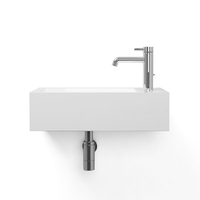 Lave mains suspendu 40x23 cm, gauche ou droite, Blanc mat