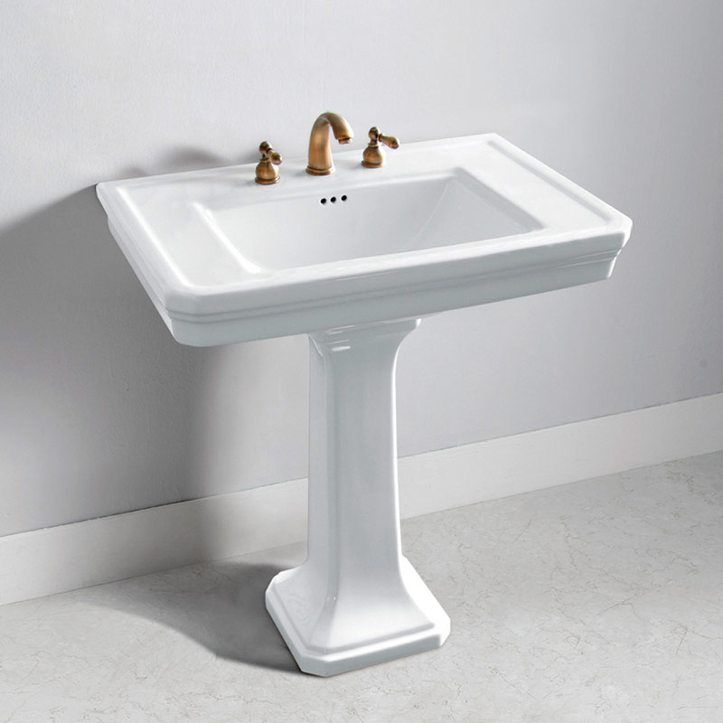 Lavabo colonne, 3 trous, 81 cm, Marilyn