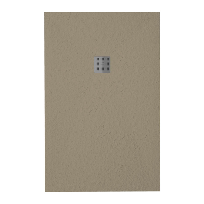 Receveur de douche 140x90 cm,  Cappuccino+ Grille + Bonde, Nuance