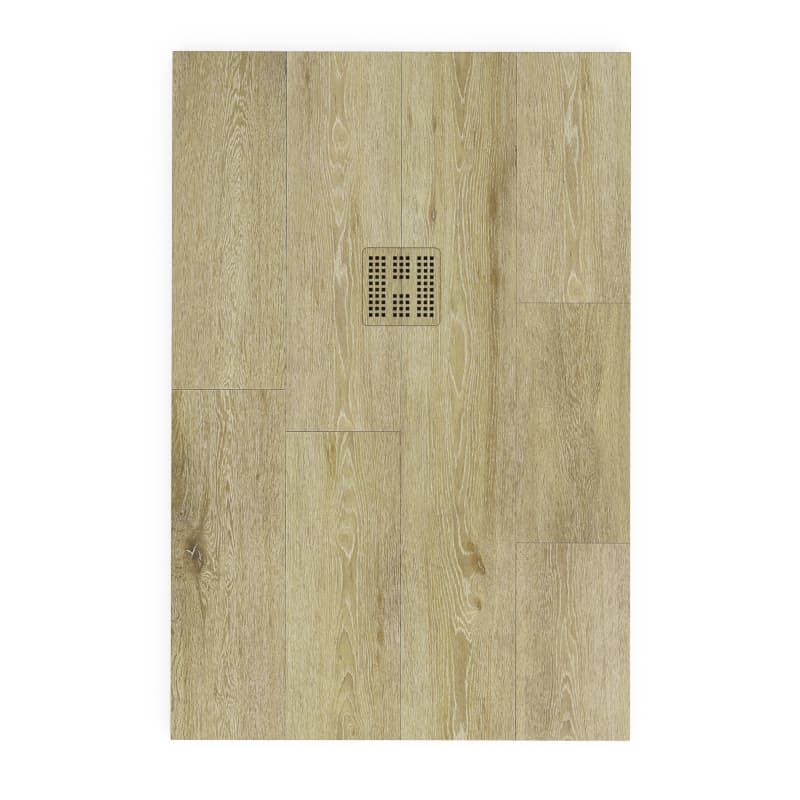 Receveur de douche, 80x120cm, aspect bois chêne clair, Nuance