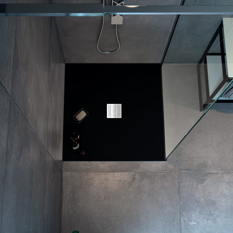 Receveur de douche, 90x90,  Noir, Nuance