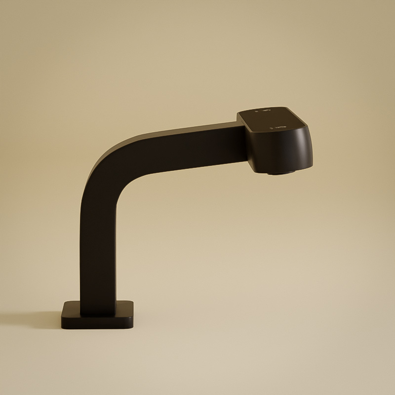 Robinet Electronique + Distributeur de savon sur plage, Noir Mat, Orly