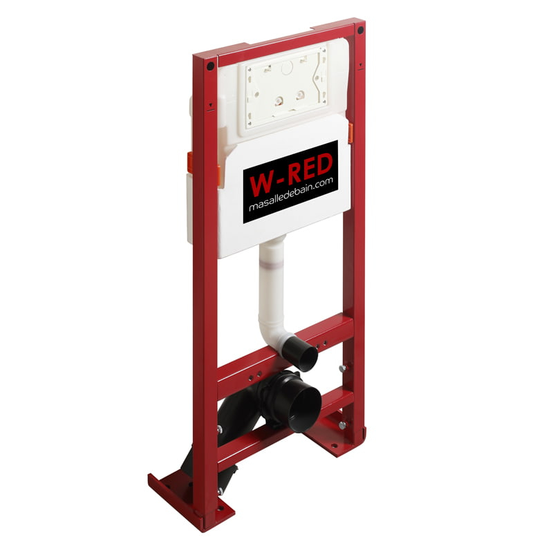 PACK Bati-support STANDARD Autoportant W-RED + plaque blanche + WC Kivu