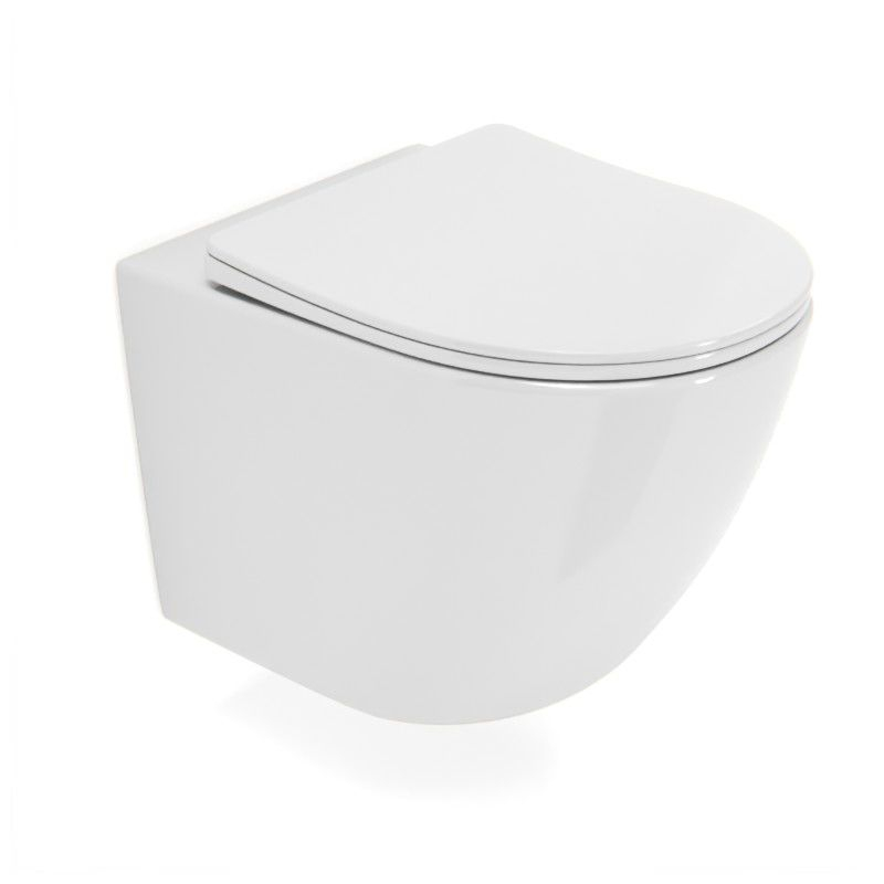 Pack Bati-support ETROIT Autoportant W-RED+ plaque blanche + WC Kivu