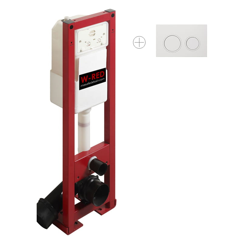 Bati-support ETROIT Autoportant universel, plaque de declenchement avec anneau W-RED