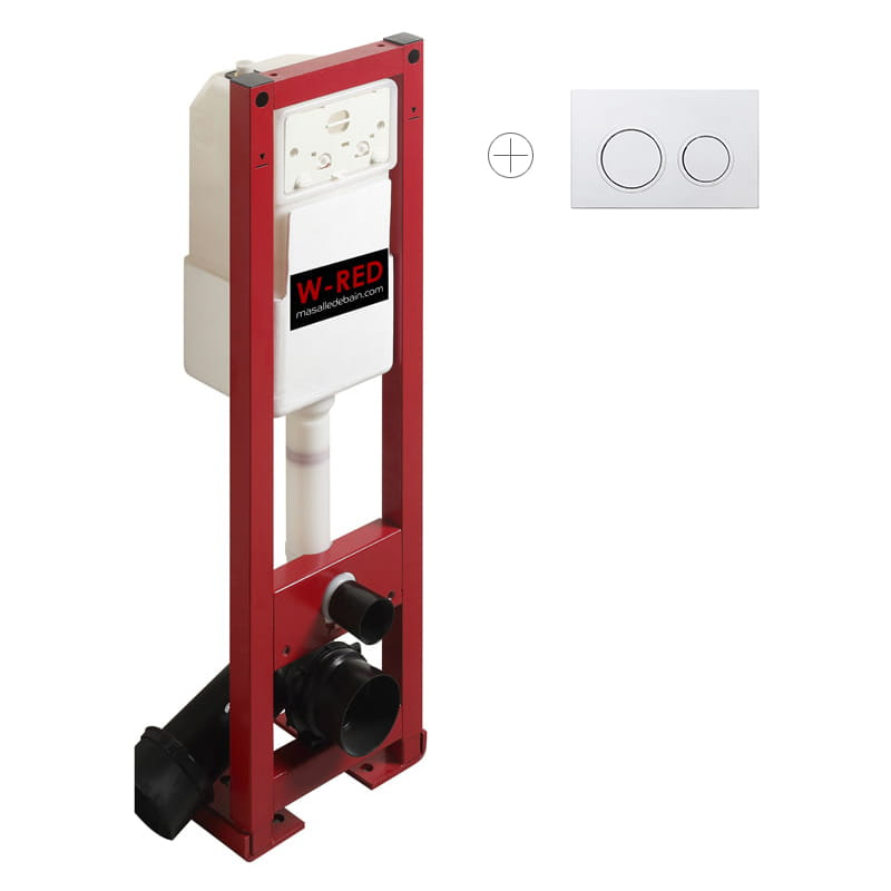 Bati-support ETROIT Autoportant universel, plaque de declenchement avec anneau W-RED
