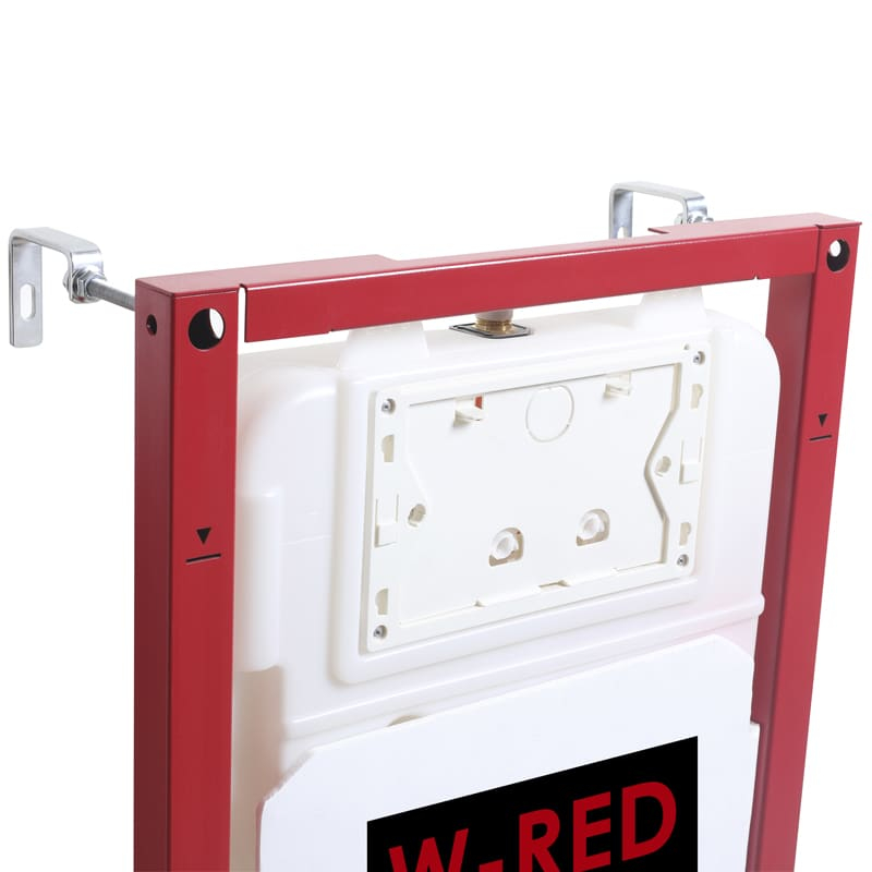 Bati-support EXTRA PLAT universel, plaque de déclenchement double touche rectangulaire W-RED