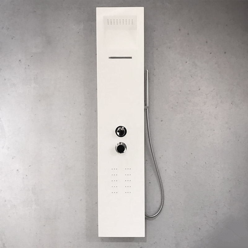 Plano, panneau de douche hydromassant, thermostatique, Solid Surface