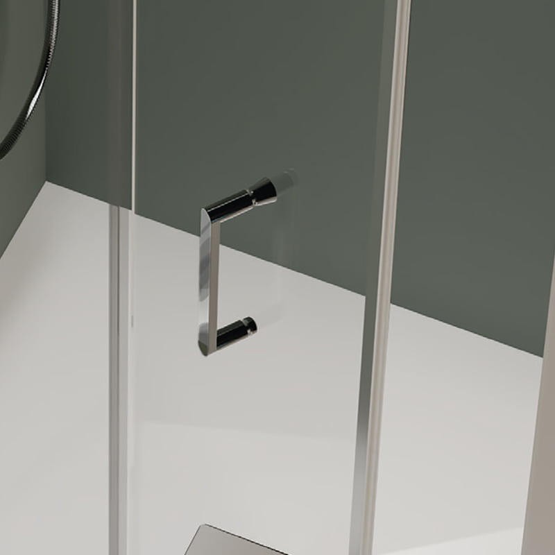 Porte de douche pliable sur mesure, chromé, de 66 à 94 cm  Prisma