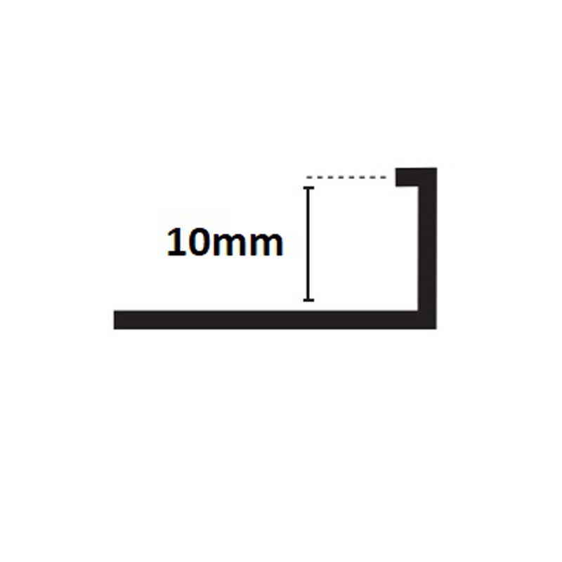 Profilé aluminium en L 2 coloris 10mm 260cm