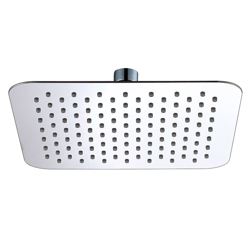 Pommeau de douche carré Qube, 2 dimensions, avec bras de douche plafond 25cm