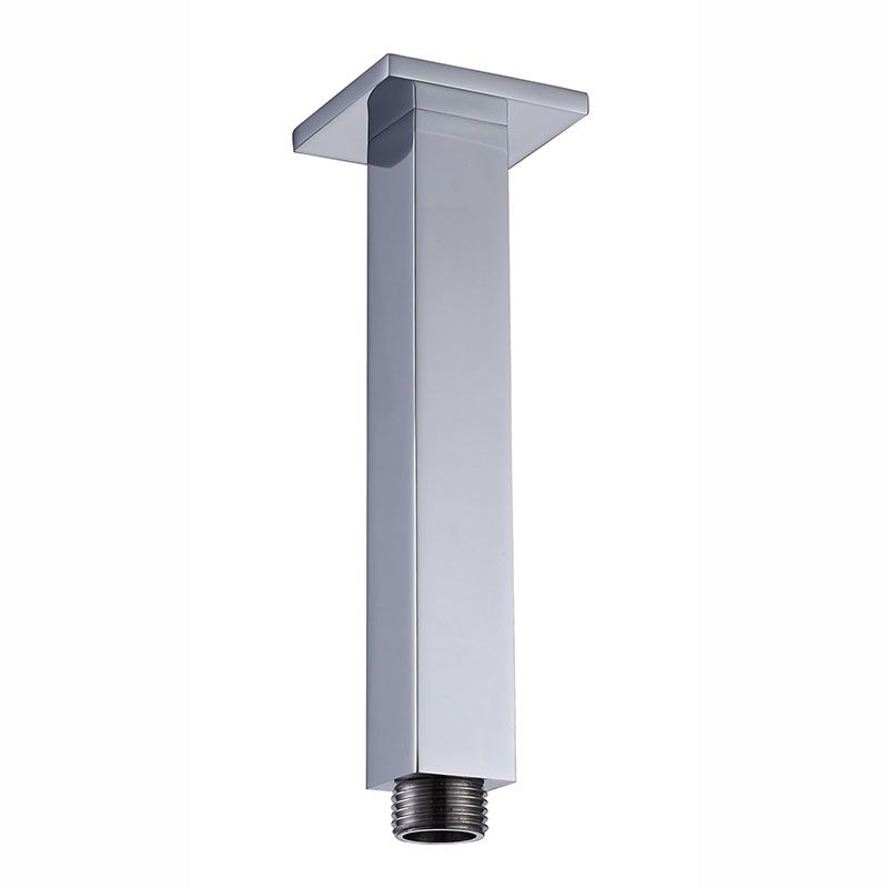 Pommeau de douche carré Qube, 2 dimensions, avec bras de douche plafond 25cm