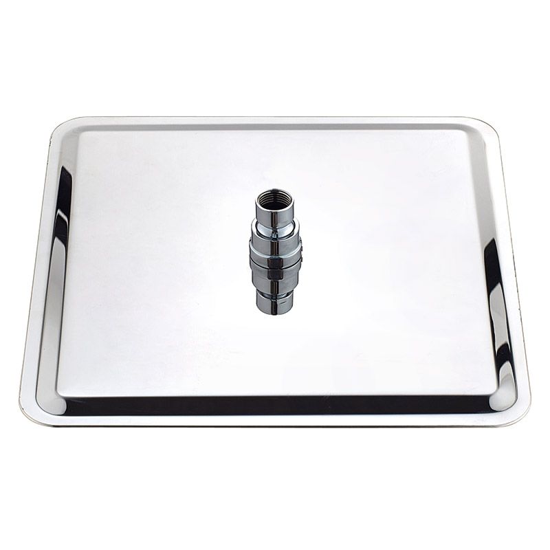 Pommeau de douche carré Qube, 2 dimensions, avec bras de douche plafond 25cm