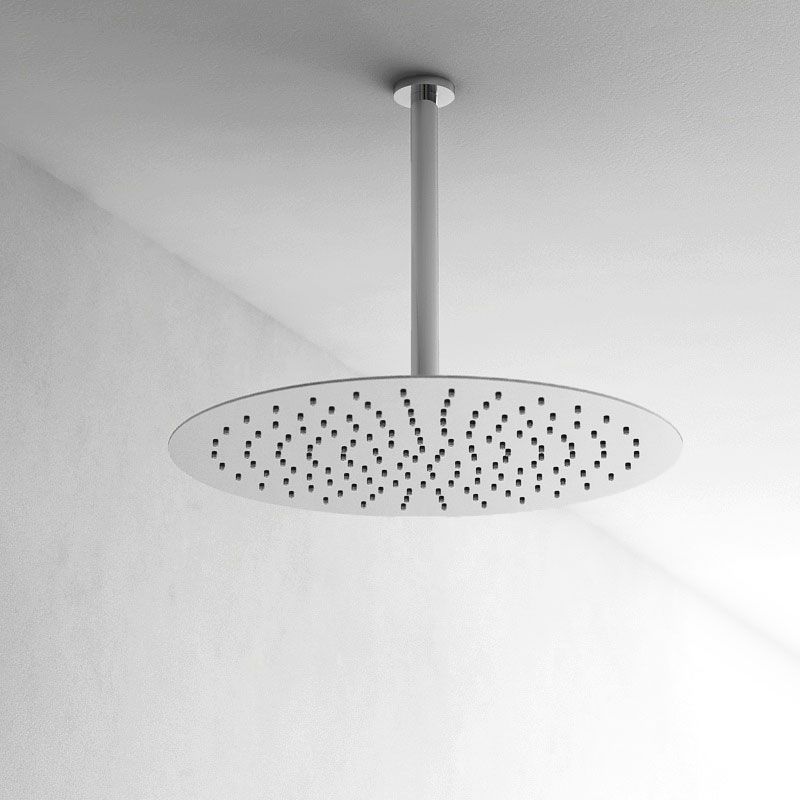 Pommeau de douche Roll, 2 dimensions,  et bras de douche plafond 25cm