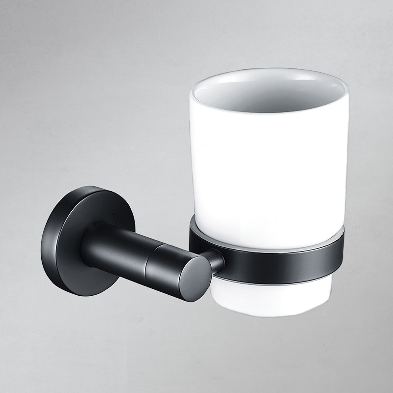 Porte verre mural noir mat, Roll