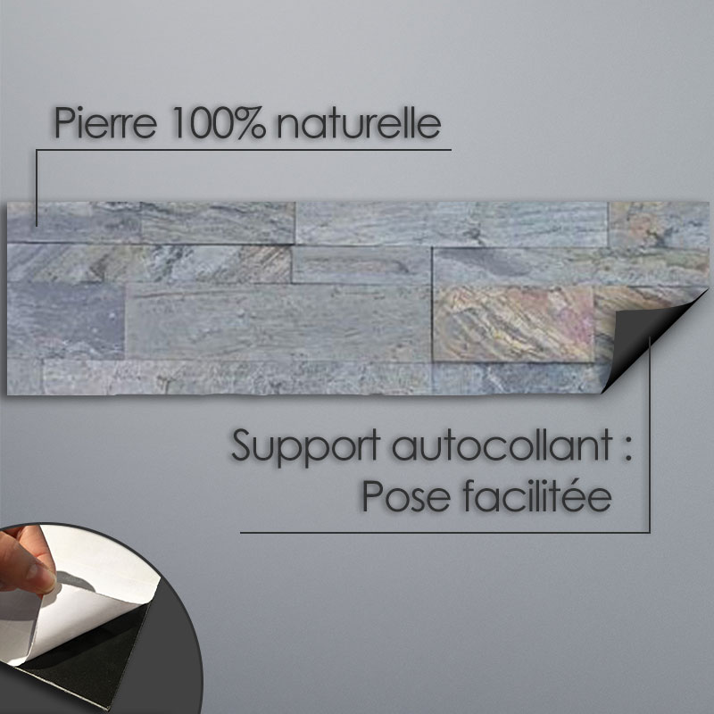 Pierre de parement auto-adhésive, 15 x 60 cm, Rome