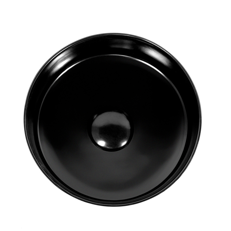 Vasque à poser Ø34,5 cm ronde, céramique, Noir Brillant, made in France, Rosalie