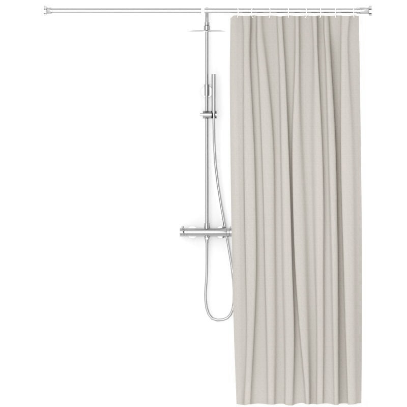 Rideau de douche 150, 200 ou 300 x 200 cm, lin Beige, Lino