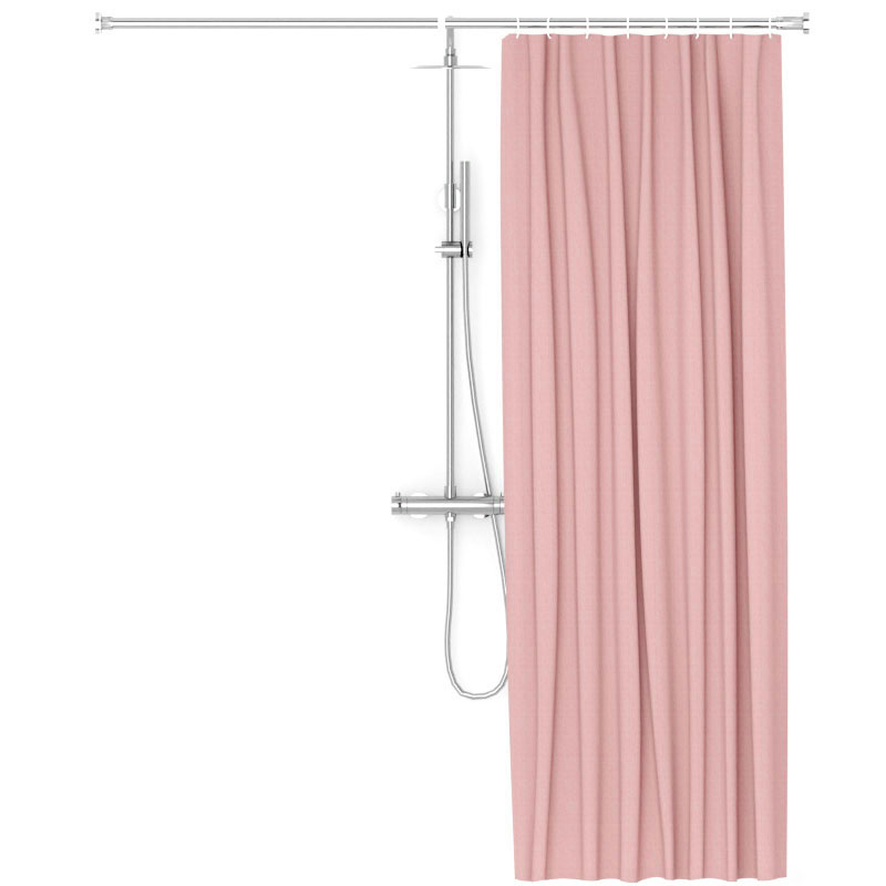Rideau de douche 150, 200 ou 300 x 200 cm, lin Rose Poudré, Lino