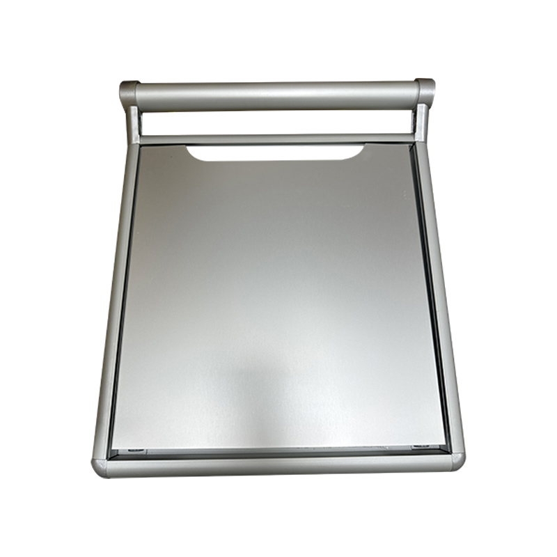 Siège de douche repliable avec poignée, Inox brossé