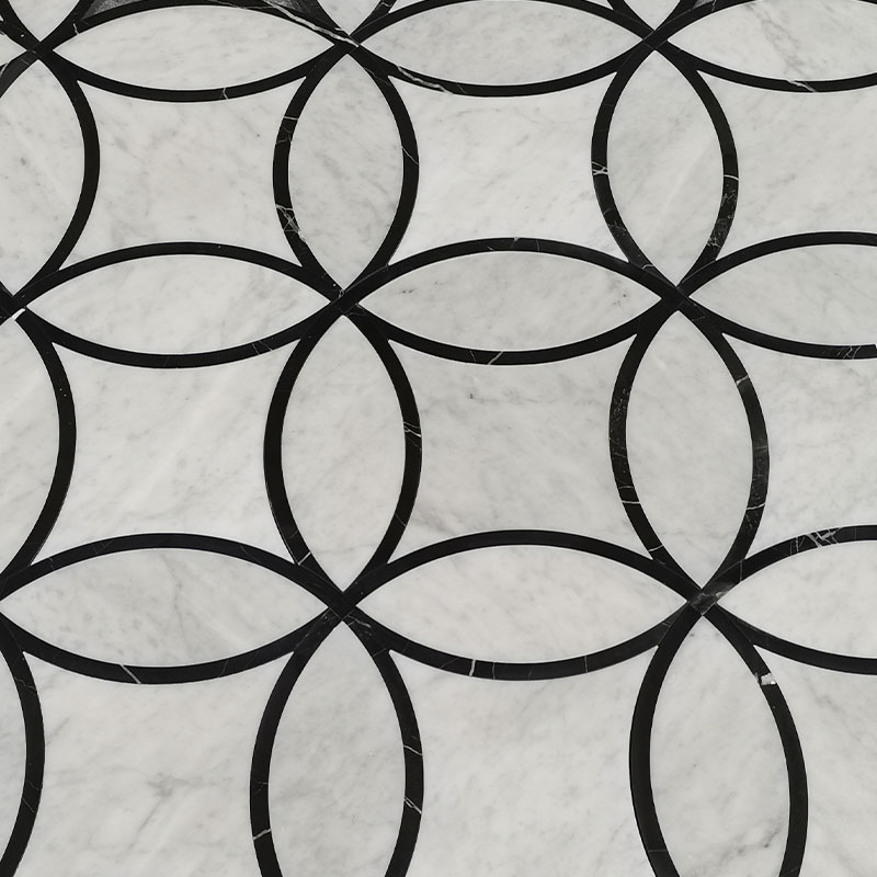 Mosaïque, 41x20,5 cm, marbre blanc, Sweet Osmanthus