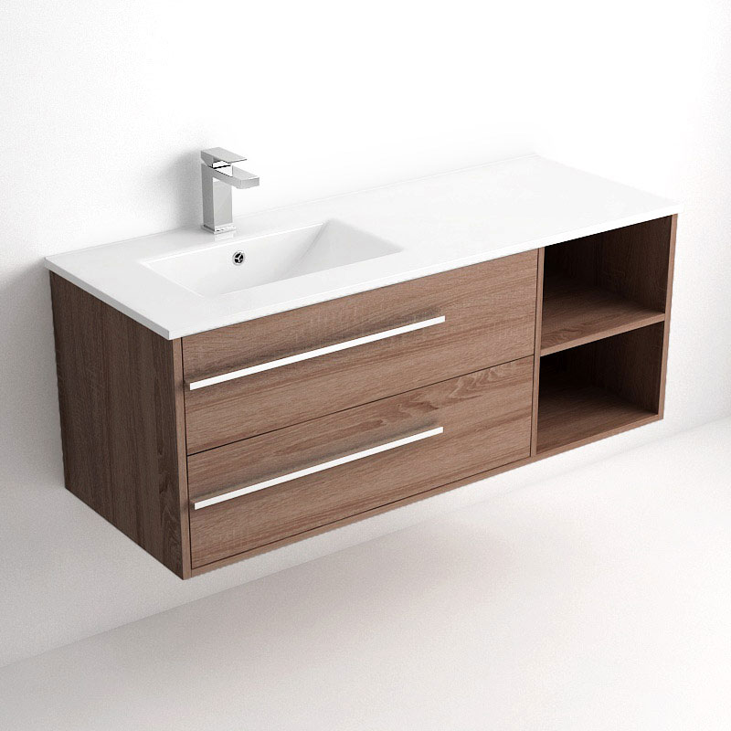 Meuble plan vasque suspendu britannia 120 cm, Tropcoul