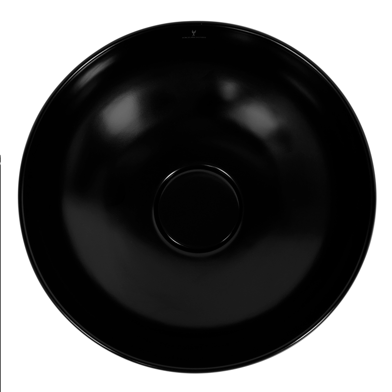 Vasque à poser, 39,7x13,8 cm, Porcelaine de Paris, Noir mat, Menton