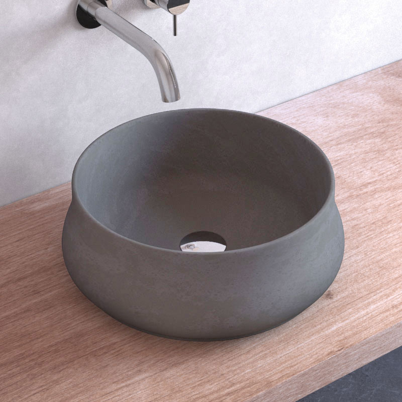 Vasque béton, 39 cm, gris anthracite, Greece