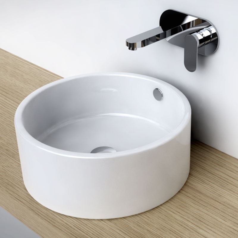 Vasque à poser 41 cm ronde céramique, Pure
