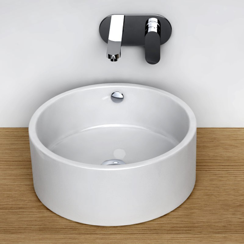 Vasque à poser 41 cm ronde céramique, Pure