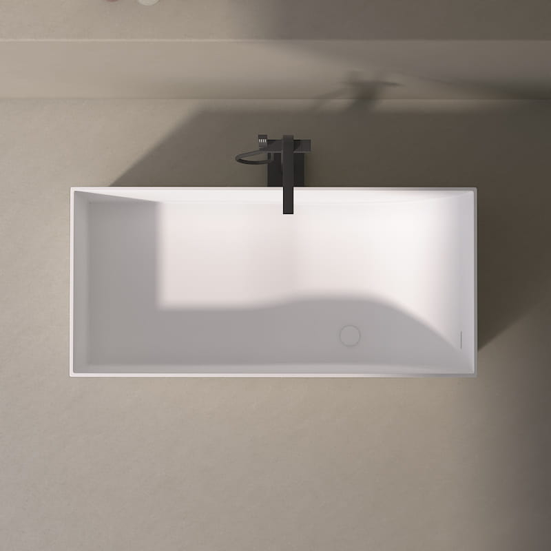 Baignoire îlot rectangulaire, solid surface