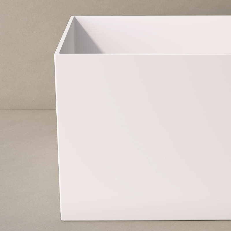 Baignoire îlot rectangulaire, solid surface