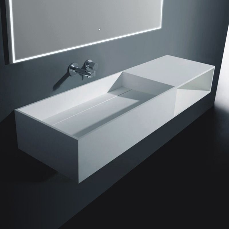 Lavabo suspendu Mineral 120x40 cm, matière composite
