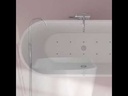 Baignoire îlot, Balnéo Brillant, 170x75x60 cm, Balnéo Air + LED, Résia