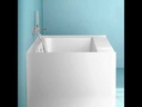 Baignoire îlot rectangulaire avec niches, 170 ou 180 cm, Bibilo
