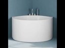 Baignoire îlot d'angle ronde, Ø98,7 ou Ø111 x 63 cm, Kios