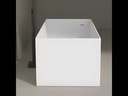 Baignoire îlot rectangulaire, solid surface