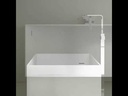 Baignoire îlot rectangulaire,170x72 et 180x76 cm, résine minérale, Mineral