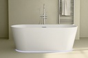 Baignoire îlot, Balnéo Mat, 170x75x60 cm, Balnéo Air + LED, Résia