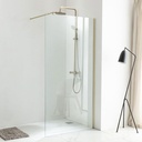 Paroi de douche fixe 60 à 160 cm, profilé doré brossé, Altea