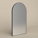 Miroir demi lune l.55 x H.100 cm en métal noir mat, Frame