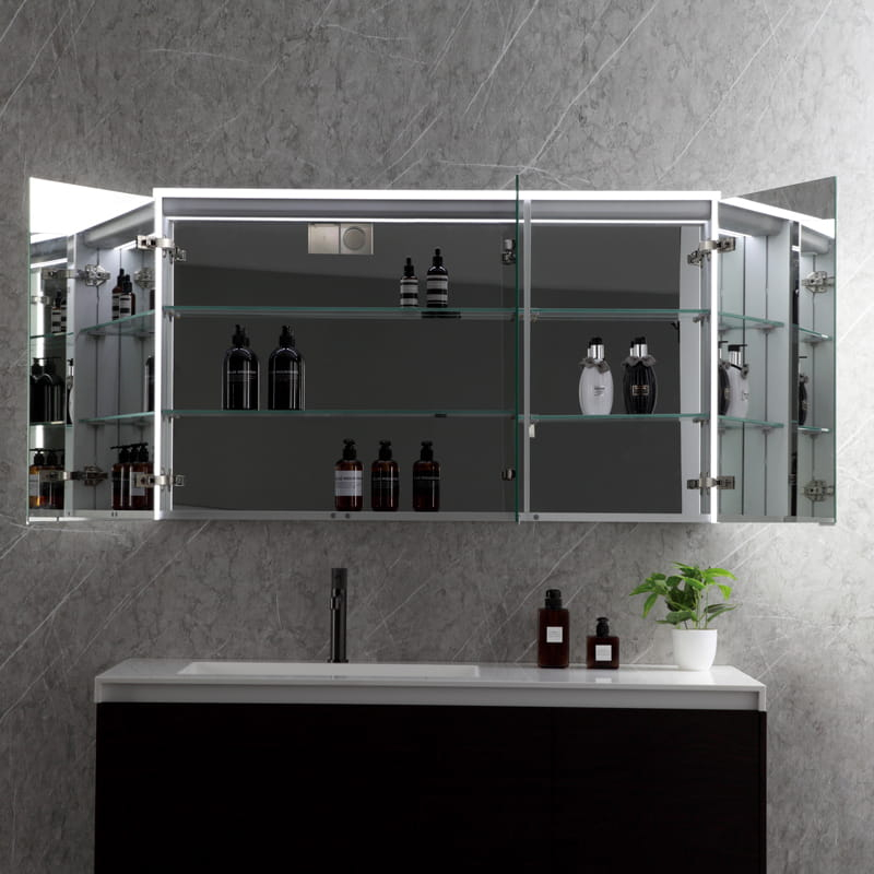 Armoire de toilette 120 cm, LED, Montebello