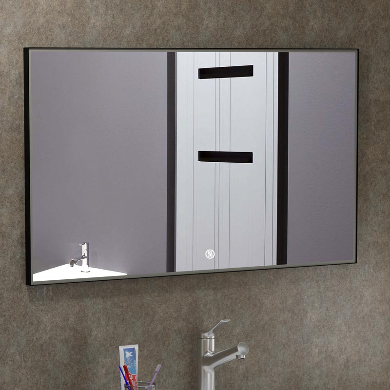 Miroir 120x70 cm rectangulaire, antibuée, Châtelet, 3 couleurs