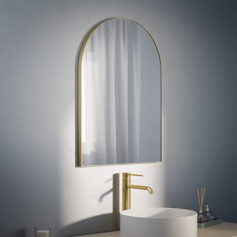 Miroir 50x70 cm 1/2 lune, Châtelet, 2 couleurs