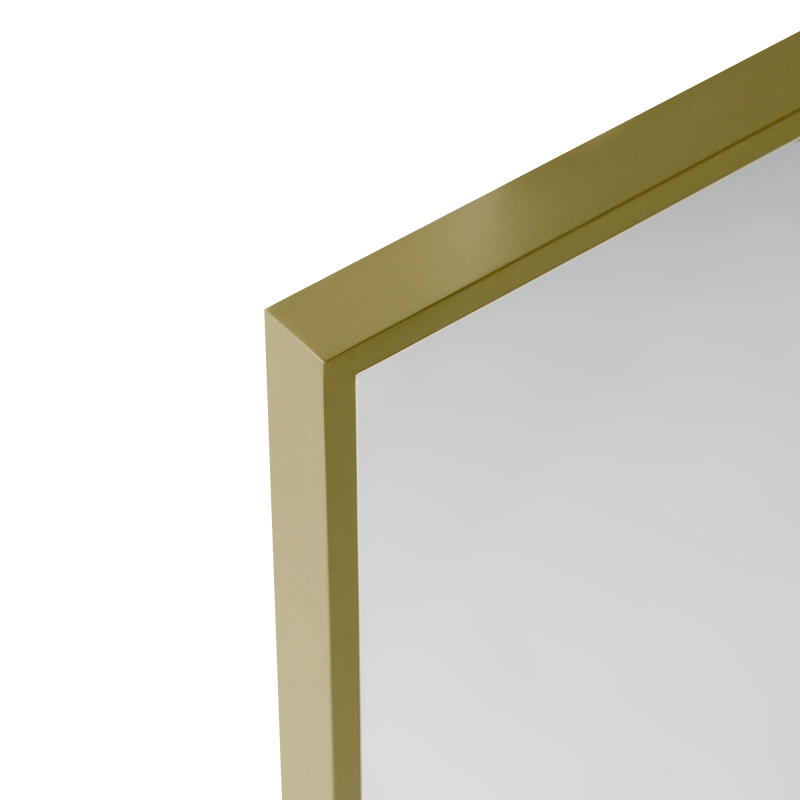 Miroir 50x70 cm rectangulaire, antibuée, cadre doré brossé, Châtelet