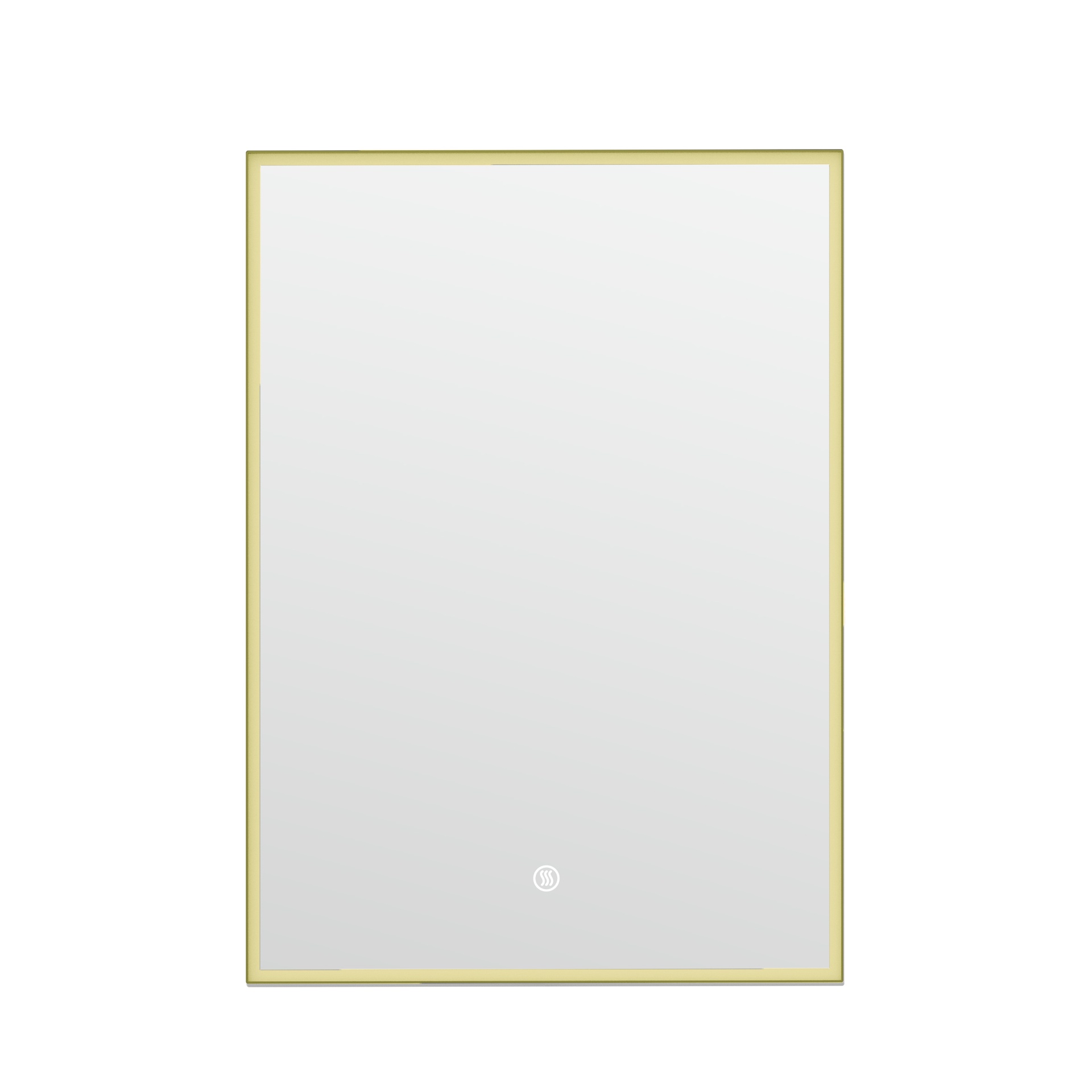 Miroir 50x70 cm rectangulaire, antibuée, cadre doré brossé, Châtelet